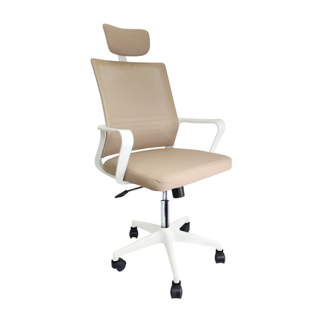 SILLA OFICINA LYON ALTA BEIGE BOXBIT