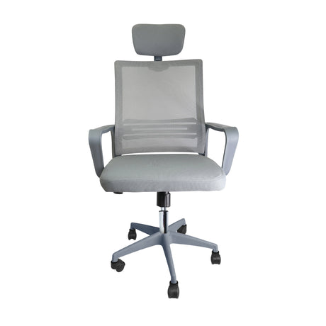 SILLA OFICINA LYON ALTA GRIS BOXBIT