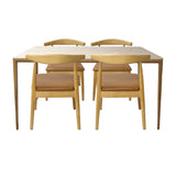 Comedor Lyra con 4 Sillas Amapola | Mesa de Cerámica y Sillas Tapizadas