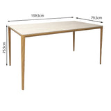 Comedor Lyra con 4 Sillas Dalia Gris | Mesa de Cerámica y Sillas de Madera de Arce