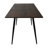 Mesa de Comedor Extensible Nova con Tablero de Madera y Estructura Metálica