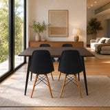 Comedor Nova con 4 Sillas DKR Tipo Eames | Mesa Extensible y Sillas Modernas