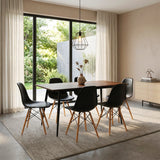 Comedor Nova con 6 Sillas DKR Tipo Eames | Mesa Extensible y Sillas Modernas