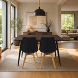 Comedor Nova con 4 Sillas Joly | Mesa Extensible y Diseño Nórdico