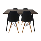 Comedor Nova con 4 Sillas DKR Tipo Eames | Mesa Extensible y Sillas Modernas