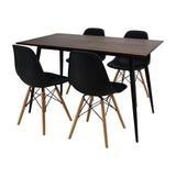 Comedor Nova con 4 Sillas DKR Tipo Eames | Mesa Extensible y Sillas Modernas