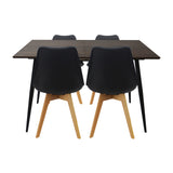 Comedor Nova con 4 Sillas Joly | Mesa Extensible y Diseño Nórdico
