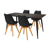 Comedor Nova con 4 Sillas Joly | Mesa Extensible y Diseño Nórdico