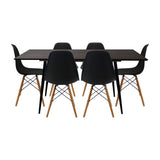 Comedor Nova con 6 Sillas DKR Tipo Eames | Mesa Extensible y Sillas Modernas