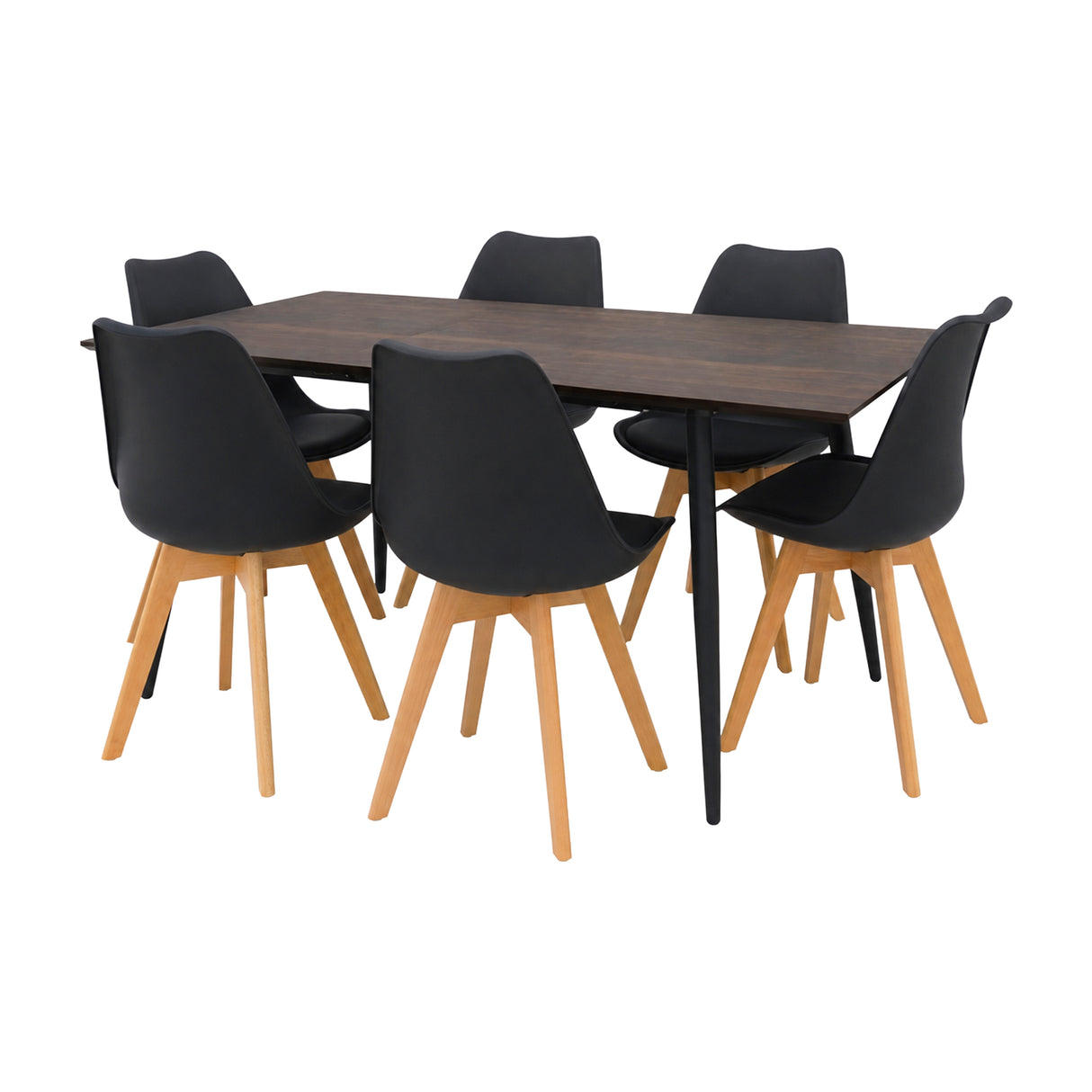 Comedor Nova con 6 Sillas Joly | Mesa Extensible y Diseño Nórdico