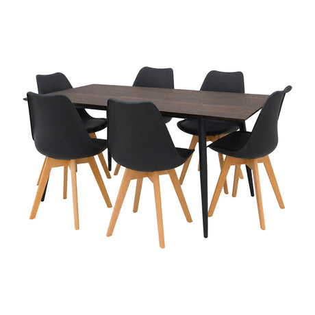 Comedor Nova con 6 Sillas Joly | Mesa Extensible y Diseño Nórdico