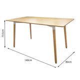 COMEDOR RECTANGULAR BRAVUS MÁS 4 SILLAS AMIS NEGRAS