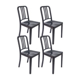 Set de 4 Sillas Exterior Munich Sin Brazos - Grafito