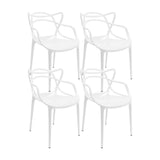 Set de 4 Sillas Exterior Sidney Con Brazos - Blanco