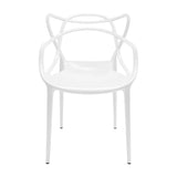 Set de 4 Sillas Exterior Sidney Con Brazos - Blanco