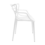 Set de 4 Sillas Exterior Sidney Con Brazos - Blanco