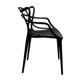 Set de 4 Sillas Exterior Sidney Con Brazos - Grafito