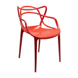 Set de 4 Sillas Exterior Sidney Con Brazos - Rojo