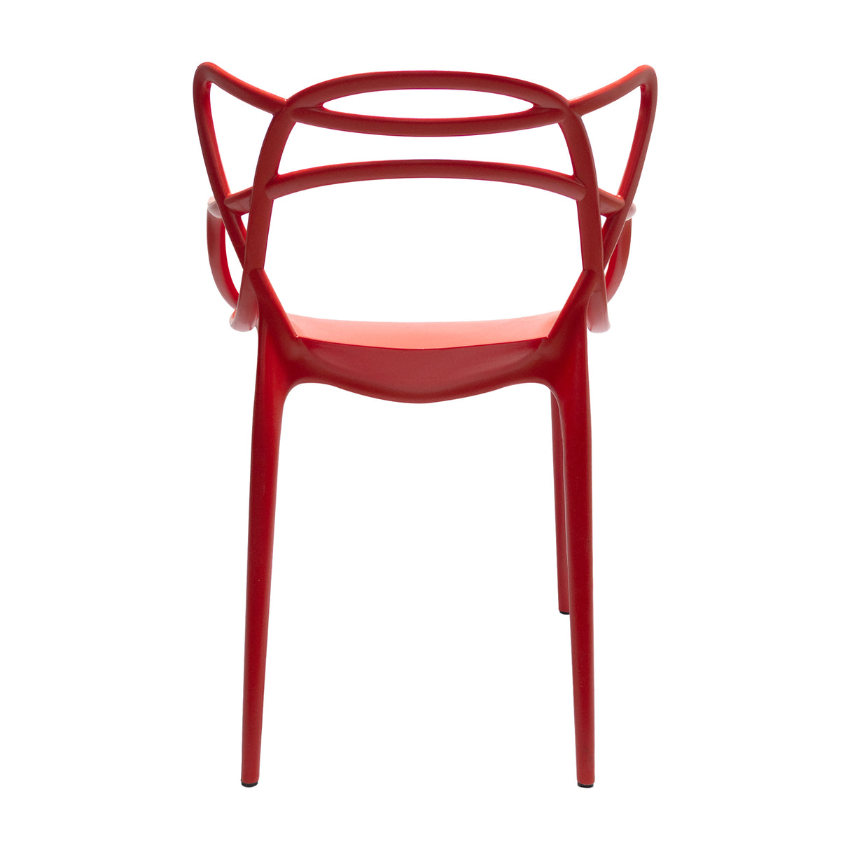 Set de 4 Sillas Exterior Sidney Con Brazos - Rojo