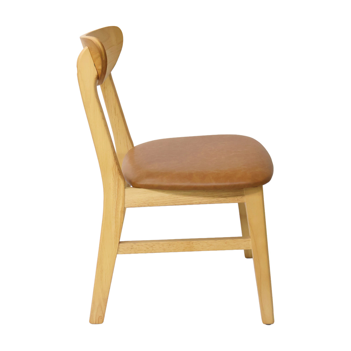 Silla Orquídea en Madera con Asiento Tapizado en Ecocuero