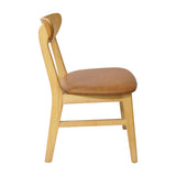 Silla Orquídea en Madera con Asiento Tapizado en Ecocuero
