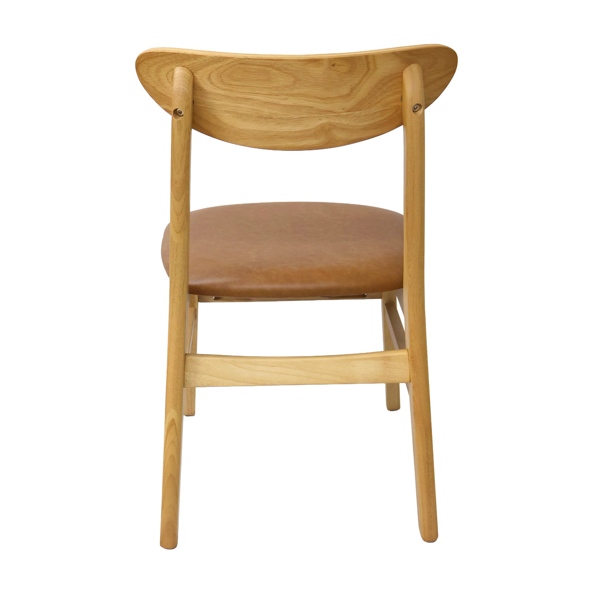Silla Orquídea en Madera con Asiento Tapizado en Ecocuero