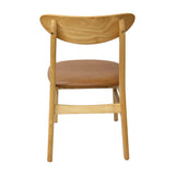 Silla Orquídea en Madera con Asiento Tapizado en Ecocuero