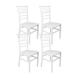 Set de 4 Sillas Exterior Tiffany Sin Brazos - Blanco