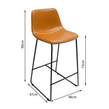 SILLAS DE BAR VERNER CARAMELO BOXBIT
