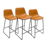 SET X 3 SILLAS DE BARRA VERNER CARAMELO BOXBIT