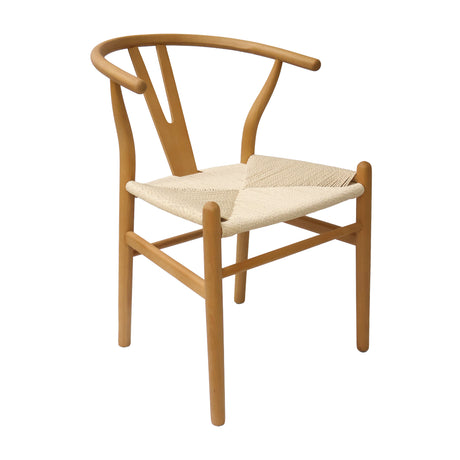 Silla Loto de Comedor en Madera de Arce con Asiento Tejido
