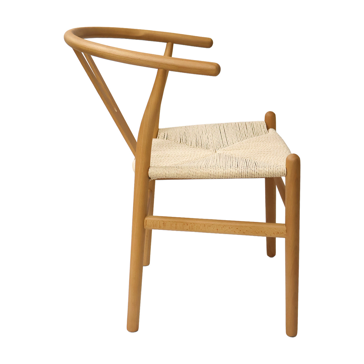 Silla Loto de Comedor en Madera de Arce con Asiento Tejido