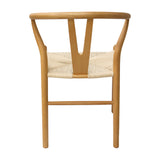 Silla Loto de Comedor en Madera de Arce con Asiento Tejido